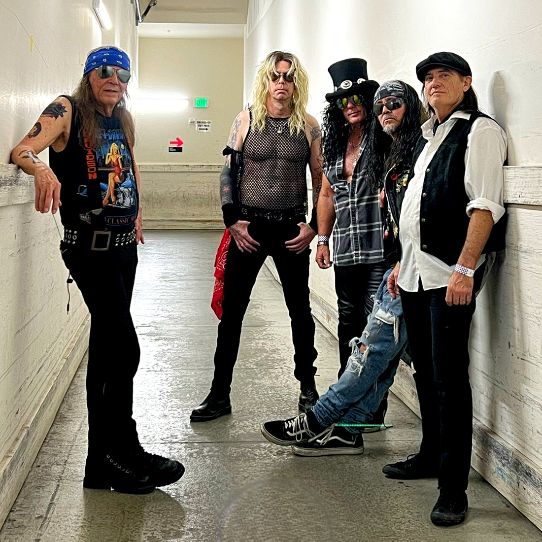 Picture of the Guns n Roses Tribute band members before playing at a private event | Altus Entertainment