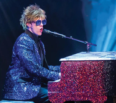 Elton John Tribute Las Vegas singer performing onstage with his piano at a private event | Altus Entertainment